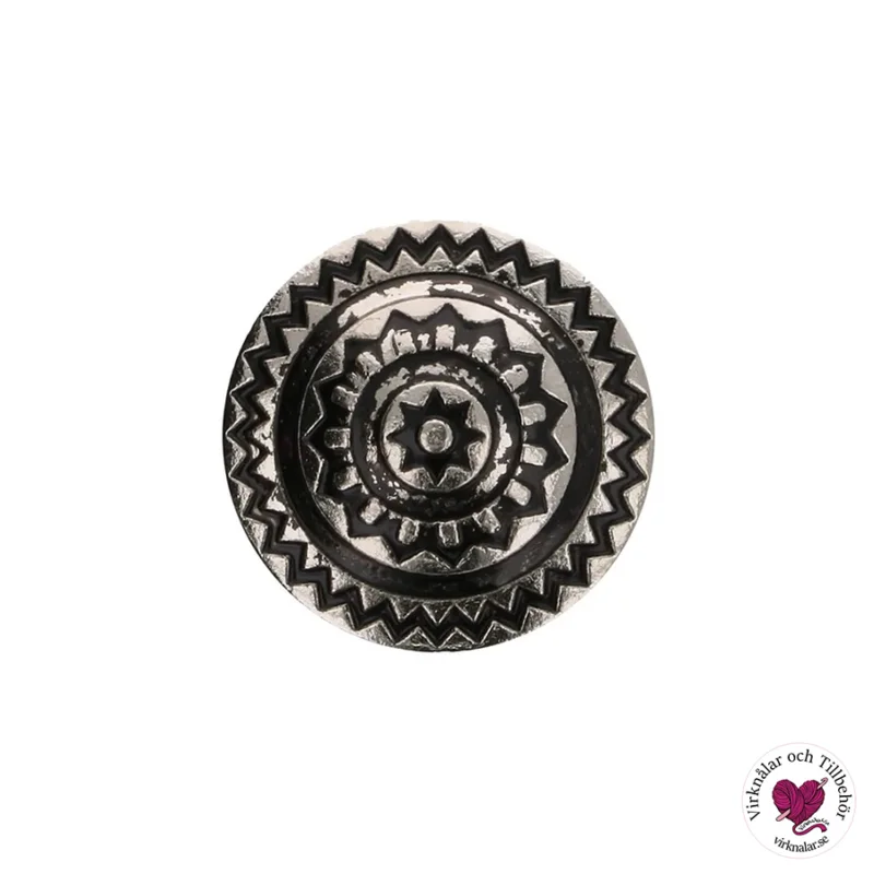 Snabb leverans Metallknappar Antiksilver Islands knappar 17,5 mm 5 st 5615