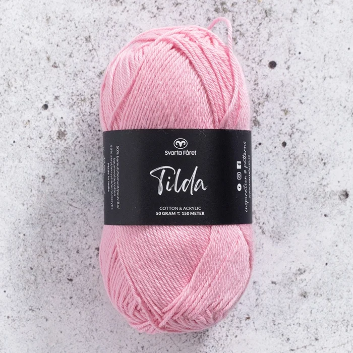 Lågt pris Tilda garn 50 g Svarta Fåret Ljusrosa Nr 41