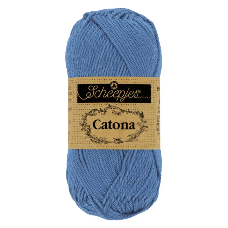 Extra rabatt Catona garn Scheepjes Capri Blue 50 g 261