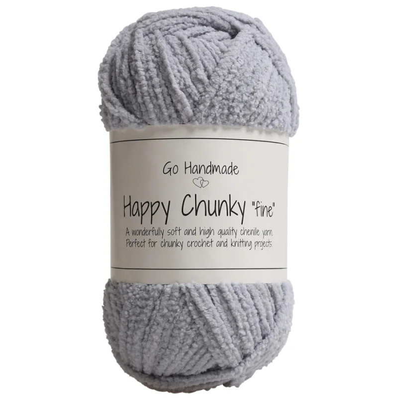 Endast denna vecka Happy Chunky Fine 50g 65m Grey 17851Go Handmade