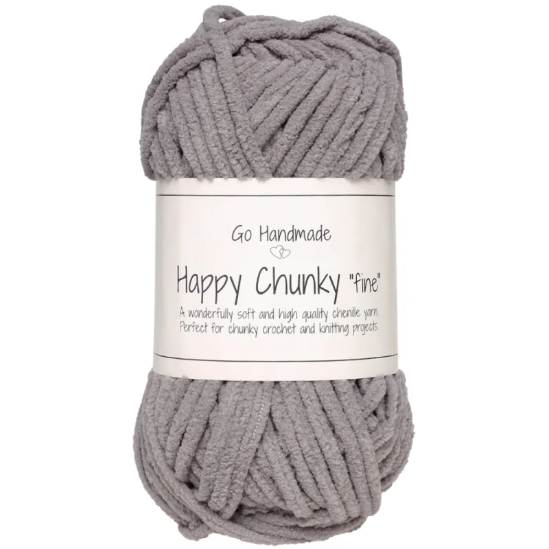 Happy Chunky Fine 50g 65m Dark Grey 17983 Go Handmade Expressleverans