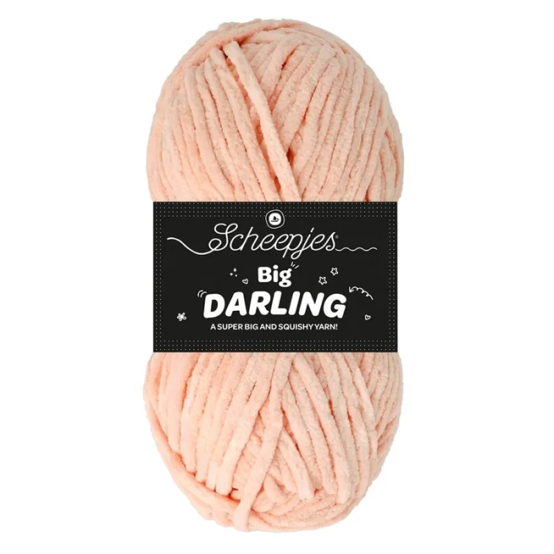 Sammetsgarn Big Darling Scheepjes 150 g 90 m Blekrosa Piglet 415 Extra rabatt