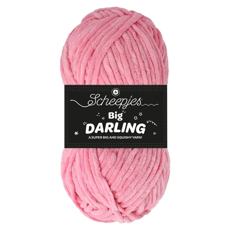 Premium Sammetsgarn Big Darling Scheepjes 150 g 90 m Rosa Axolotl 416