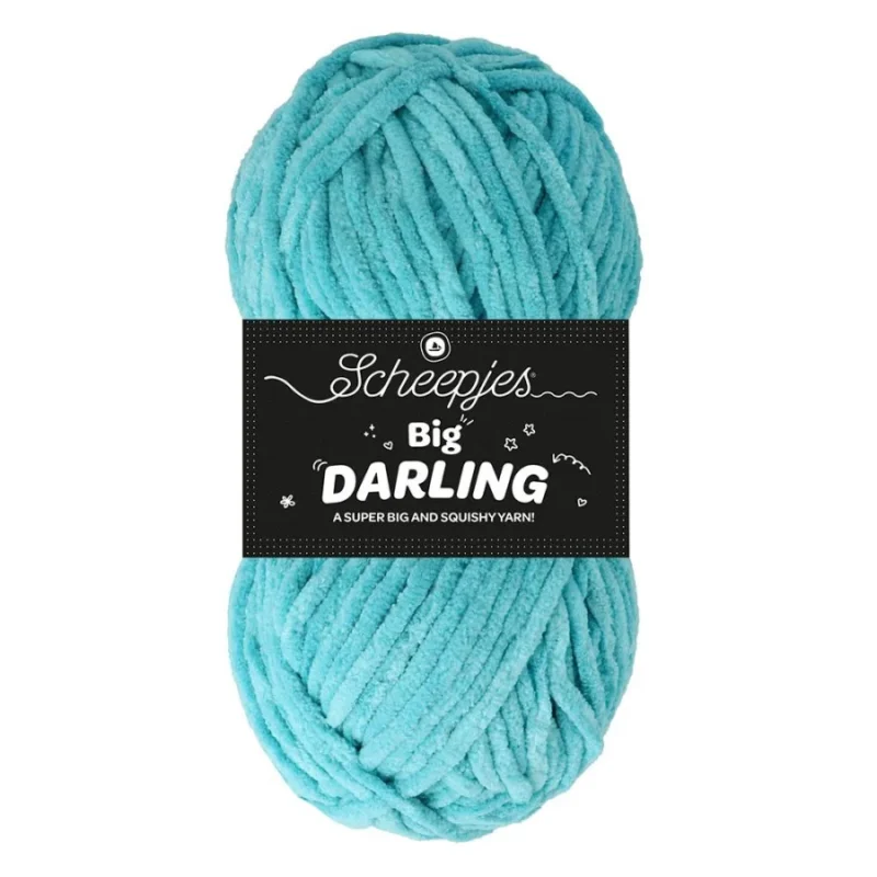 Sammetsgarn Big Darling Scheepjes 150 g 90 m Turkos Whale 425 Billigare