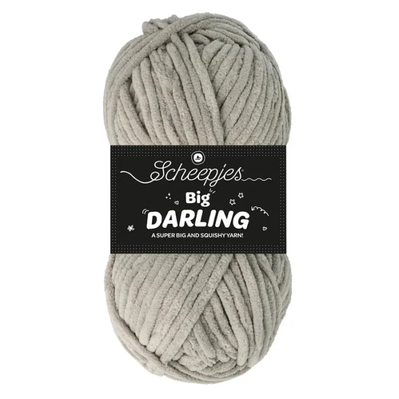 Sammetsgarn Big Darling Scheepjes 150 g 90 m Grå Koala 409 Trygg betalning