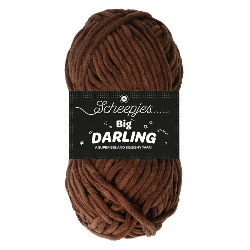 Premium Sammetsgarn Big Darling Scheepjes 150 g 90 m Brun Bigfoot 413