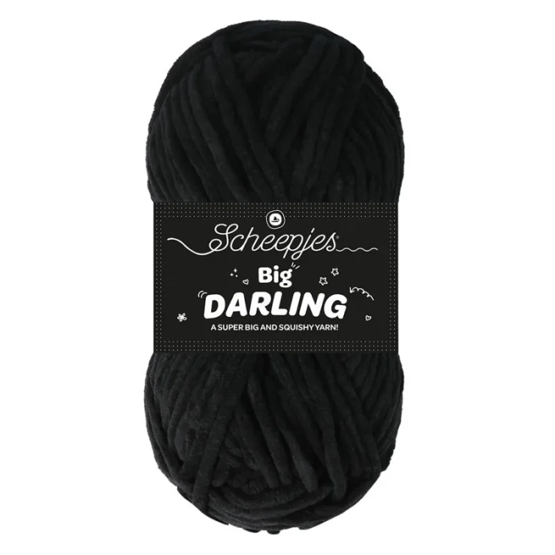 Fynd Sammetsgarn Big Darling Scheepjes 150 g 90 m Svart Panda 410