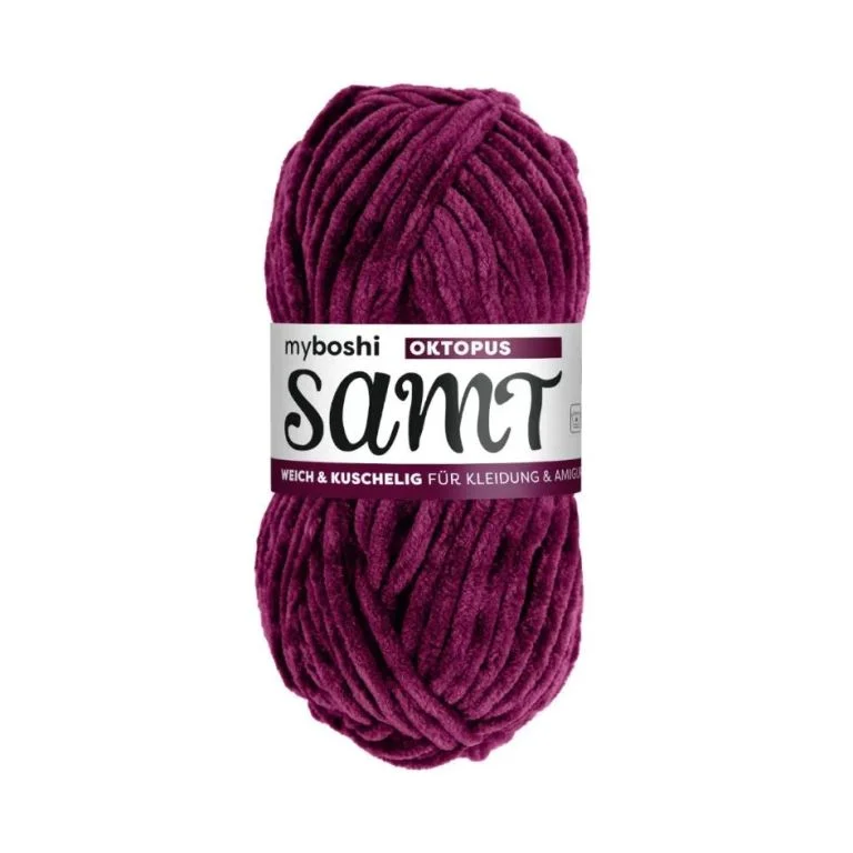 Sammetsgarn Samt 100g 100m Vinröd Oktopus 864 I lager