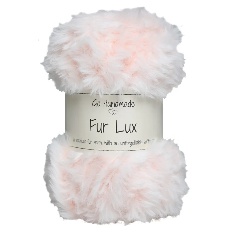 Pälsgarn Fur Lux50 gLjusrosa Pearl 17664 Go Handmade Extra rabatt