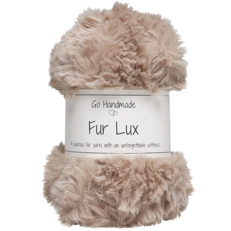 Pälsgarn Fur Lux 50 g Ljusbrun 17692Go Handmade Rabatt