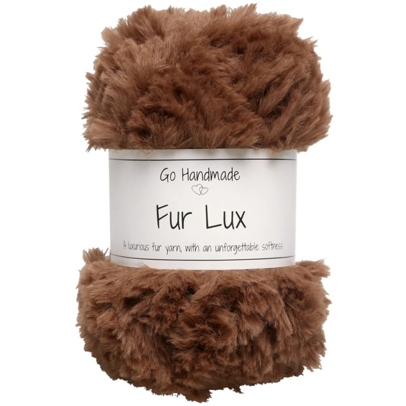 Beställ idag Pälsgarn Fur Lux 50 g Nougat 17690 Go Handmade