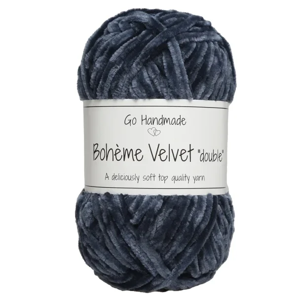 Trygg betalning Boheme Velvet Double 50g 70mMörkblå 17632