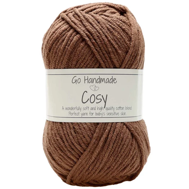 Nyhet Cosy garn 50 g Go Handmade Brun 17383