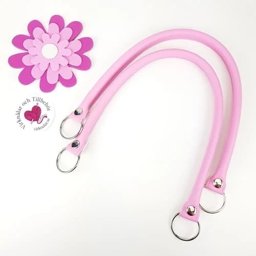 Fynd Väskhandtag m ringar55 cm Manici1 par Ljusrosa
