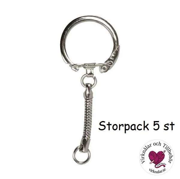 Nyckelringar med Ormkedja Silver 6 cm 25 st Paketpris Fri frakt