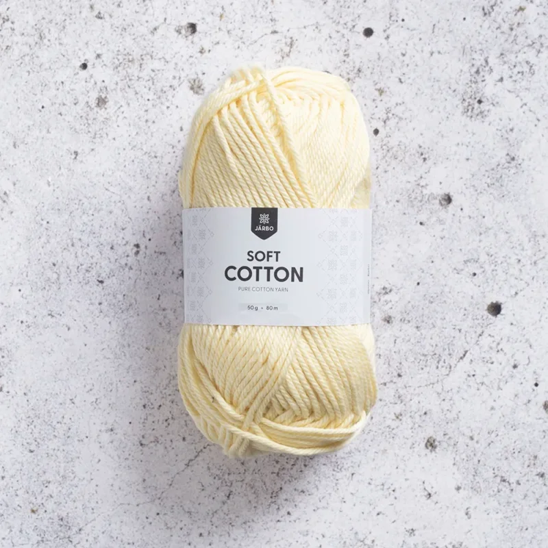 Begränsat erbjudande Järbo Soft Cotton, 8888, Pastel Yellow, 50g
