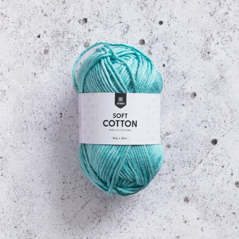 Järbo Soft Cotton, 8891, Lagoon Splash, 50g Snabb leverans