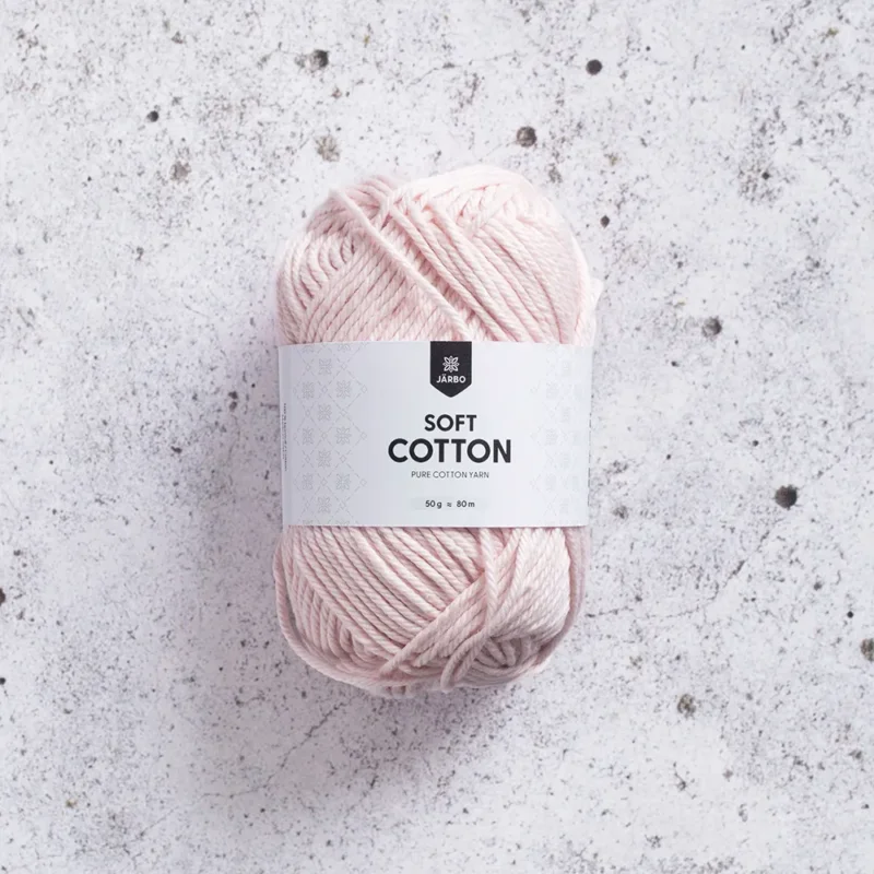 Snabb frakt Järbo Soft Cotton, 8887, Paled Pink, 50g