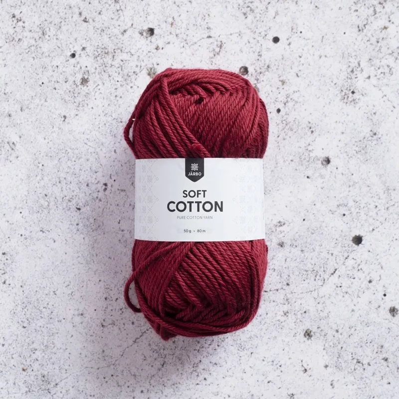 Beställ idag Järbo Soft Cotton, 8859, Maroon Red, 50g