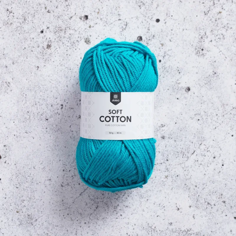 Kampanj Järbo Soft Cotton, 8846, Strong Turquoise, 50g