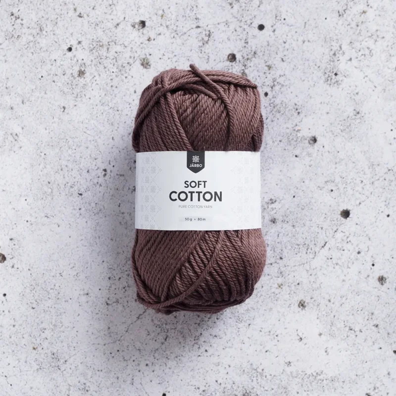 Järbo Soft Cotton, 8843, Mocha Brown, 50g Snabb frakt