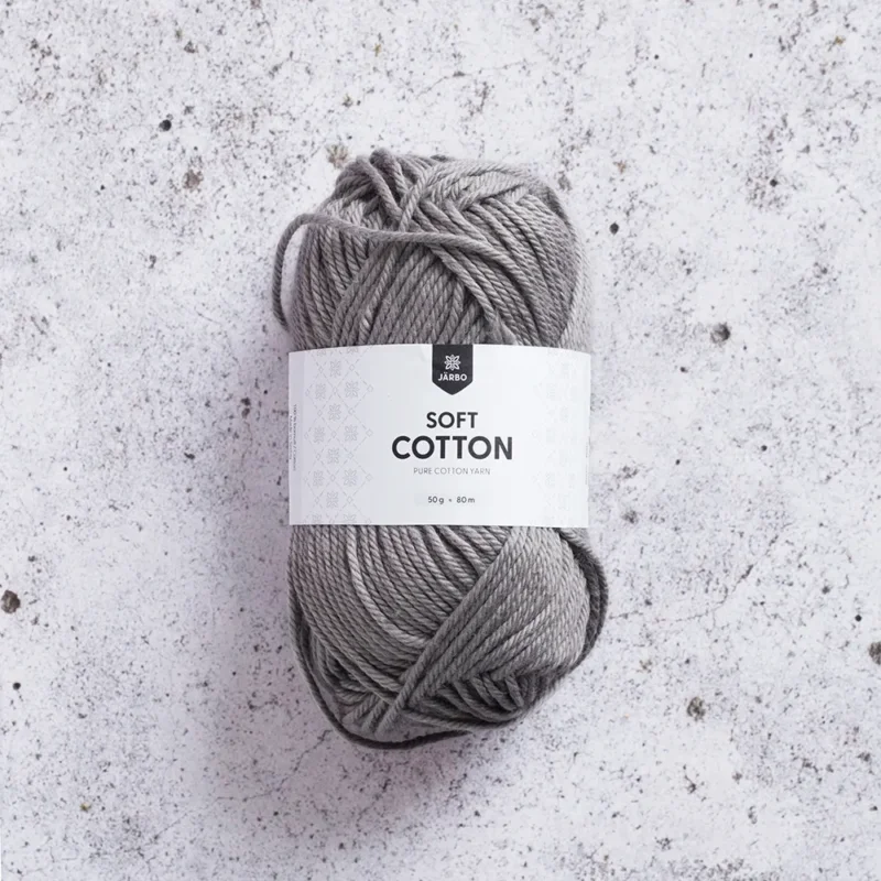 Järbo Soft Cotton, 8836, Stone Grey, 50g Fynd