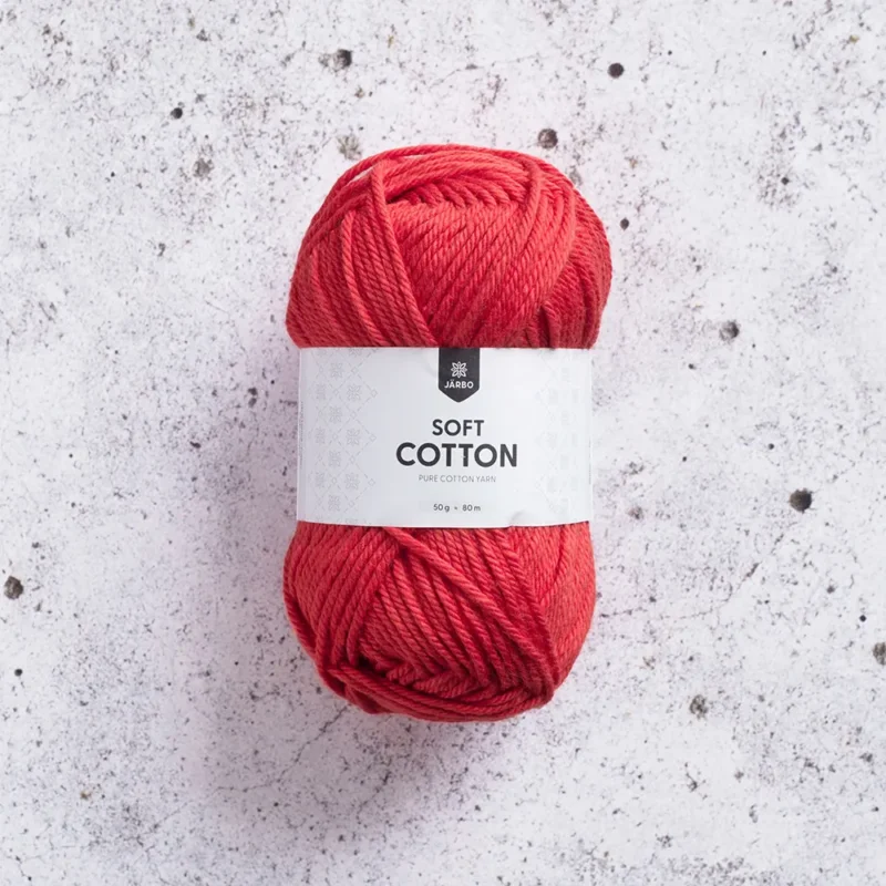 Järbo Soft Cotton, 8808, Lipstick Red, 50g Endast denna vecka