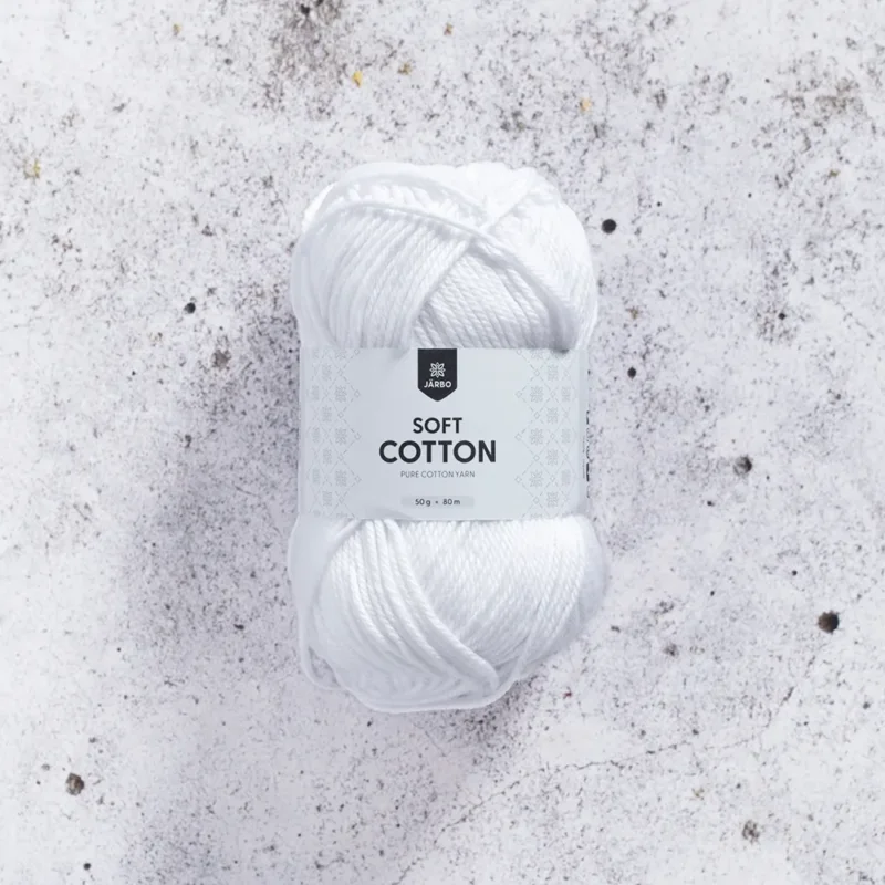 Endast denna vecka Järbo Soft Cotton, 8800, Optic White, 50g