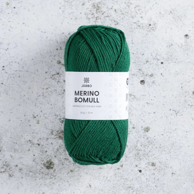 Järbo Merino Bomull, 34027, Pressed Greens, 50g Fri frakt