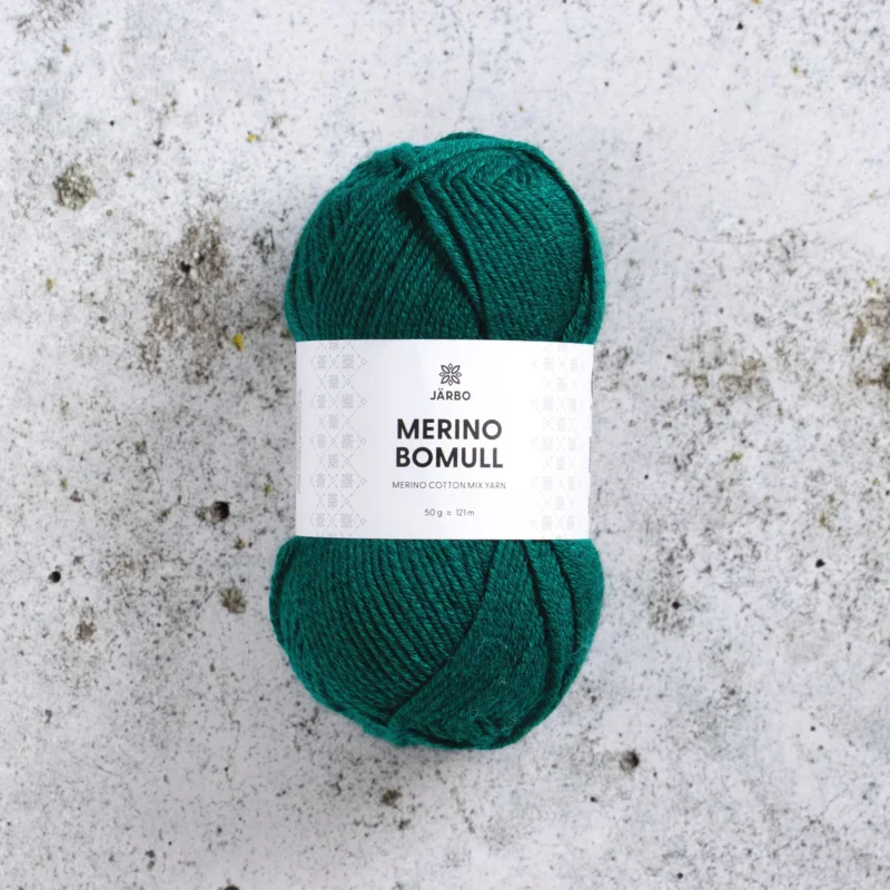 Snabb frakt Järbo Merino Bomull, 34024, Green Supreme, 50g