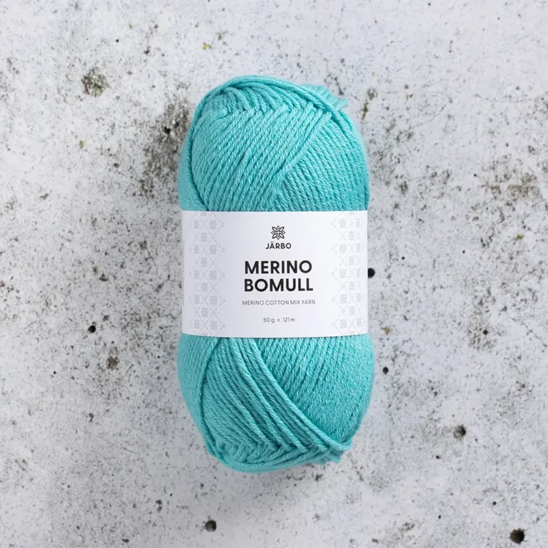 Extra rabatt Järbo Merino Bomull, 34020, Teal We Meet Again, 50g