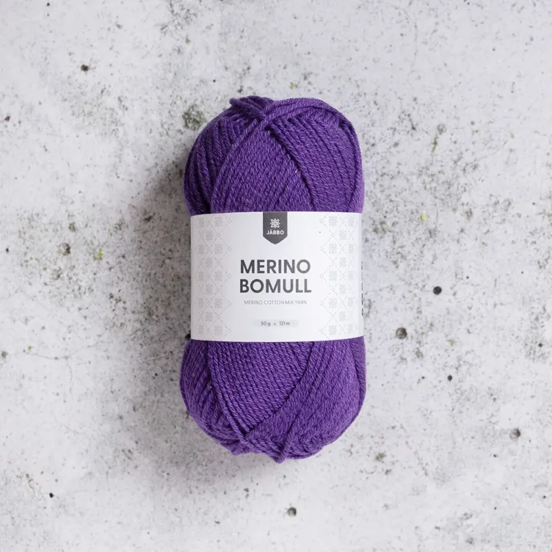 Järbo Merino Bomull, 34018, Prism Violet, 50g Köp nu