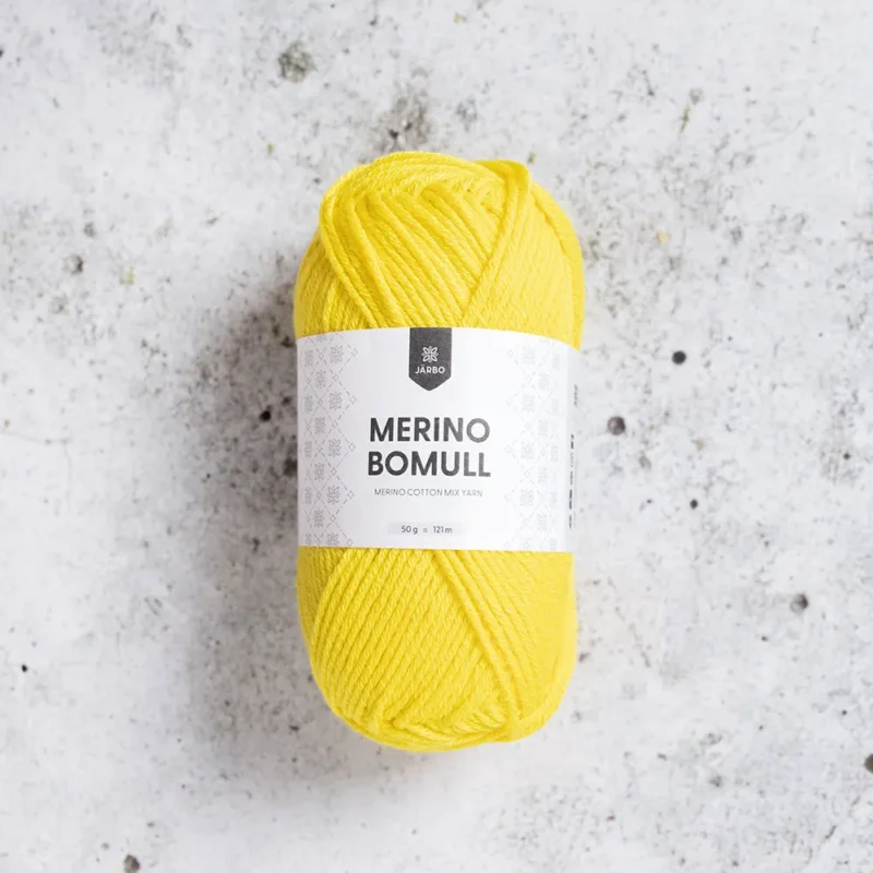 Lägg i varukorgen Järbo Merino Bomull, 34019, Blazing Yellow, 50g