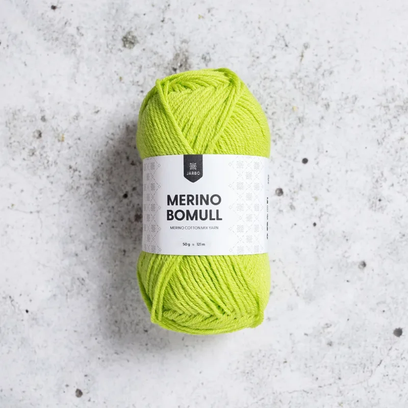 Järbo Merino Bomull, 34012, Acid Lime, 50g Kampanjpris
