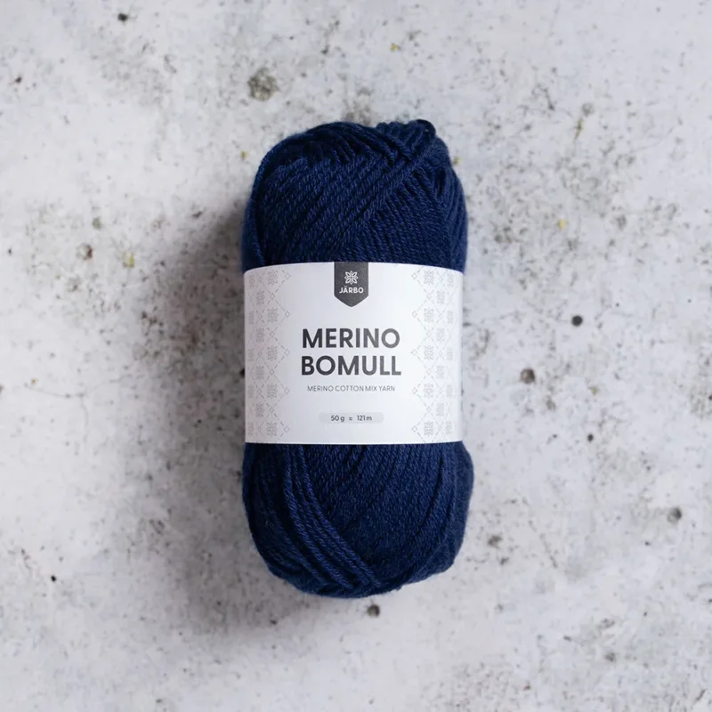 Järbo Merino Bomull, 34008, Blue Depths, 50g Kundfavorit