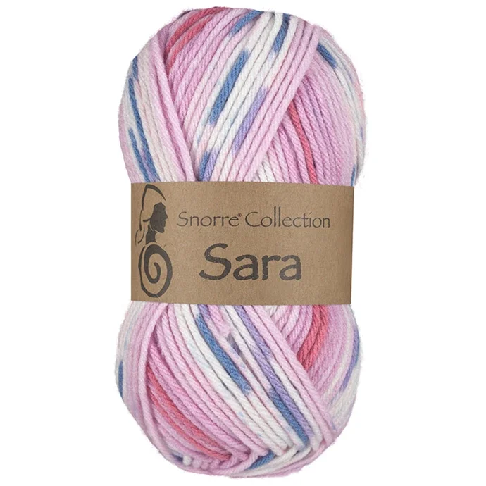 Snorre Collection Sara Multi, 50g, 961 Rosa/Lila Sänkt pris