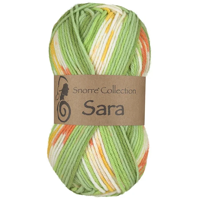 Snorre Collection Sara Multi, 50g, 932 Grön/Orange Bästa pris