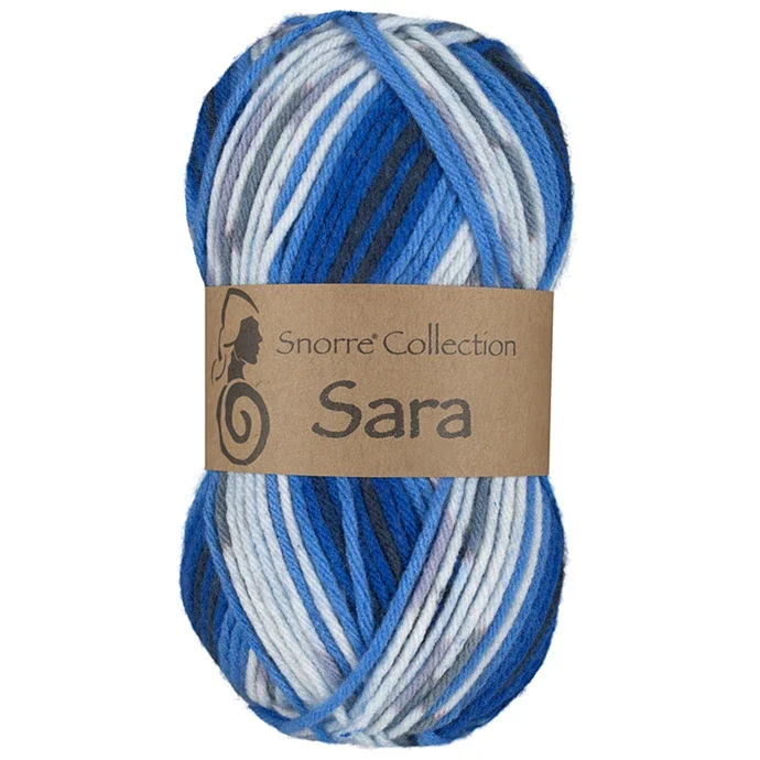 Snorre Collection Sara Multi, 50g, 923 Multi blå Extra rabatt