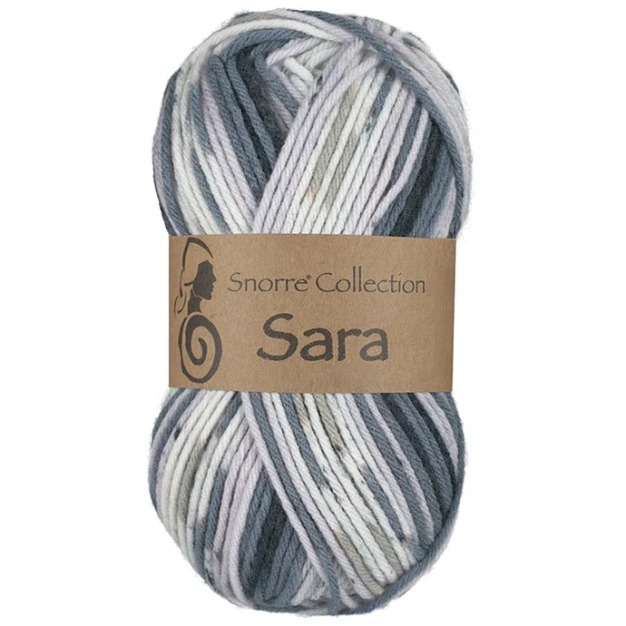 Handla nu Snorre Collection Sara Multi, 50g, 911 Multi grå