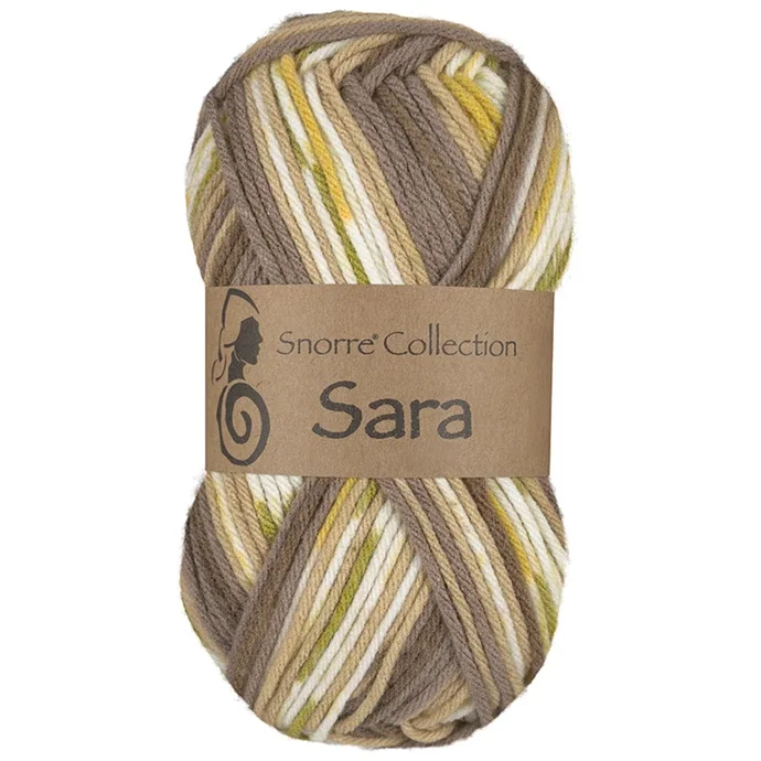 Snorre Collection Sara Multi, 50g, 909 Beige/Grön Kampanjpris