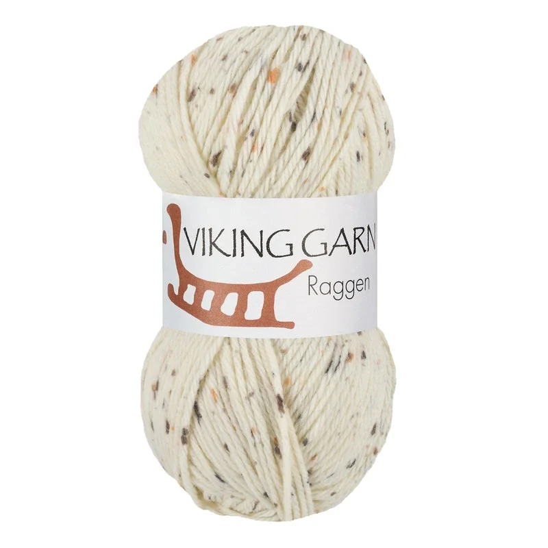 Viking Garn Raggen 150g Brunt print, 791 Trygg betalning