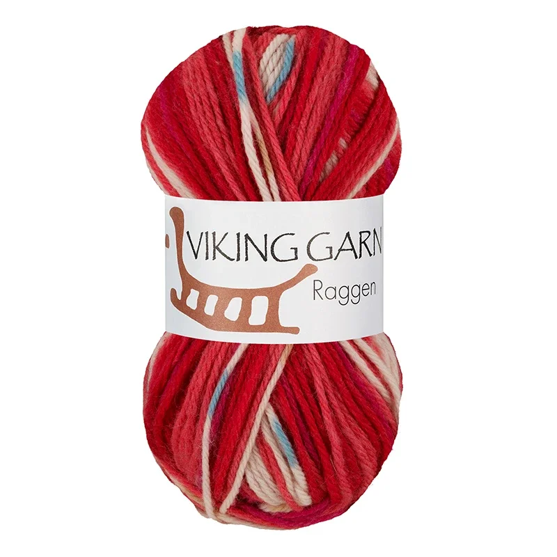 Viking Garn Raggen 150g Multi Röd, 749 I lager