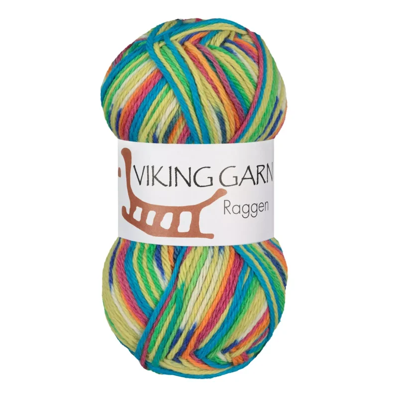 Viking Garn Raggen 150g Multi Tuttifrutti, 735 I lager