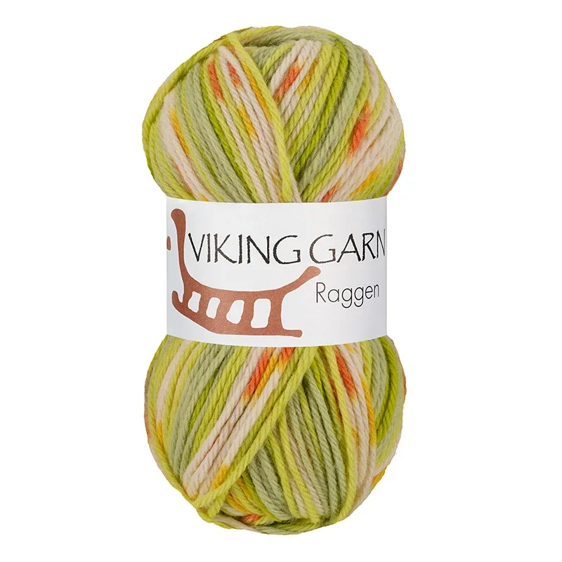 Rabatter Viking Garn Raggen 150g Multi Ljusgrön, 733