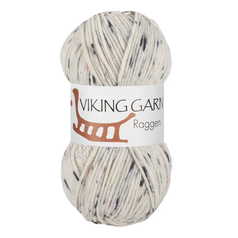 Lågt pris Viking Garn Raggen 150g Svart print, 701