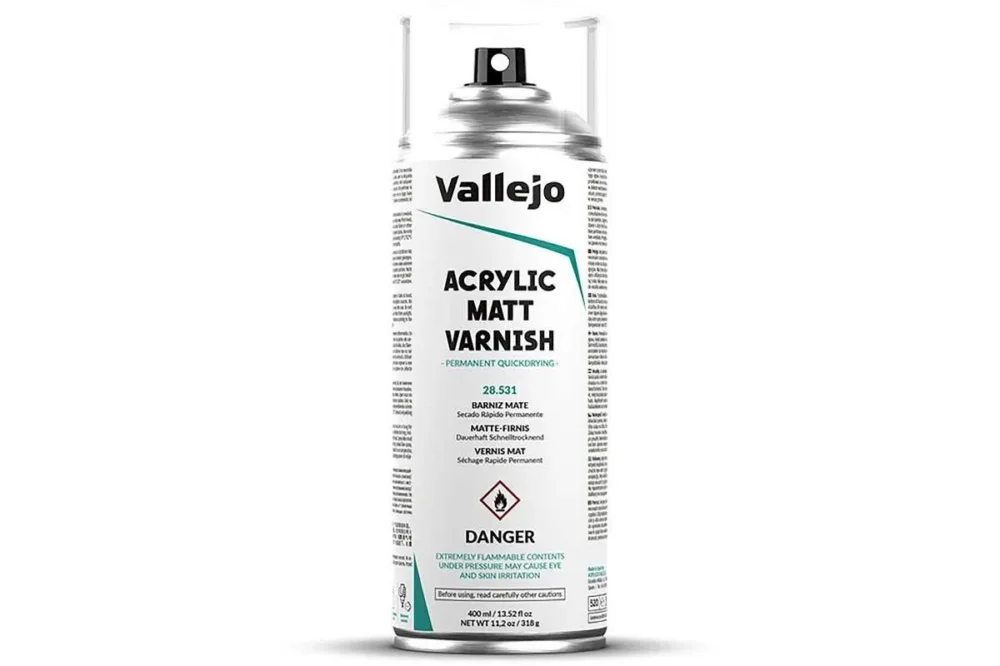 Begränsat antal Vallejo Matte Spraylack – 400 ml (264g)