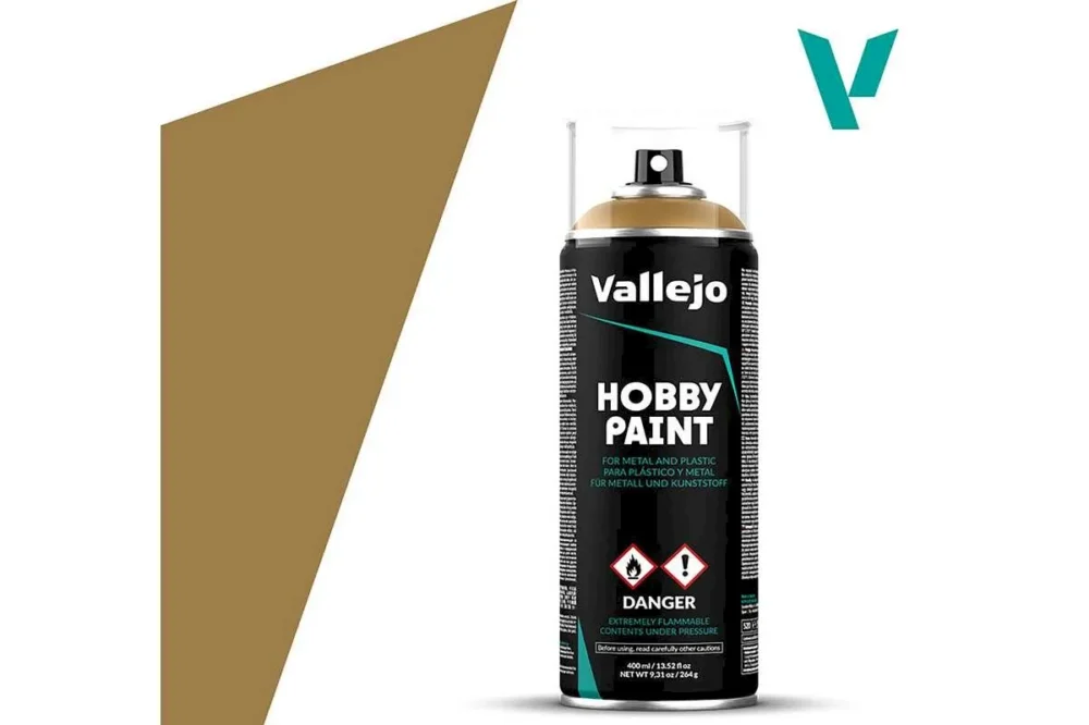 I lager Vallejo Desert Yellow Spray – 400 ml (264g)