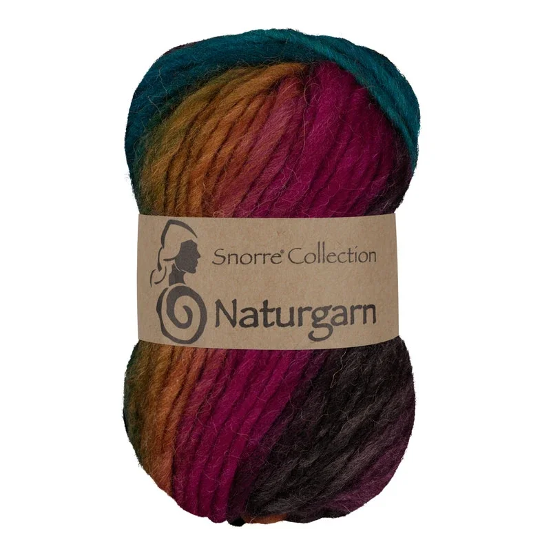 Snorre Collection Naturgarn, 50g, 656 Multi lila/jade Nyhet
