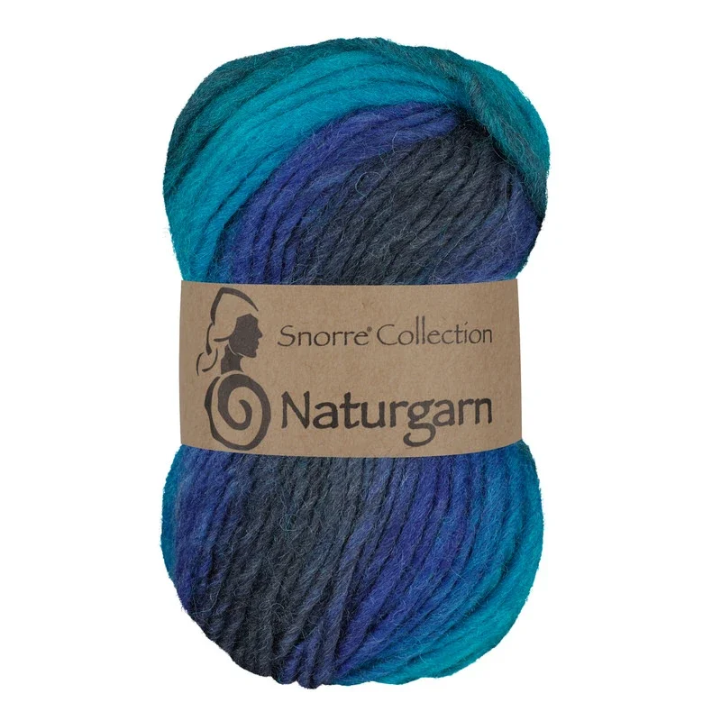 Begränsad tid Snorre Collection Naturgarn, 50g, 627 Multi marin/turkos