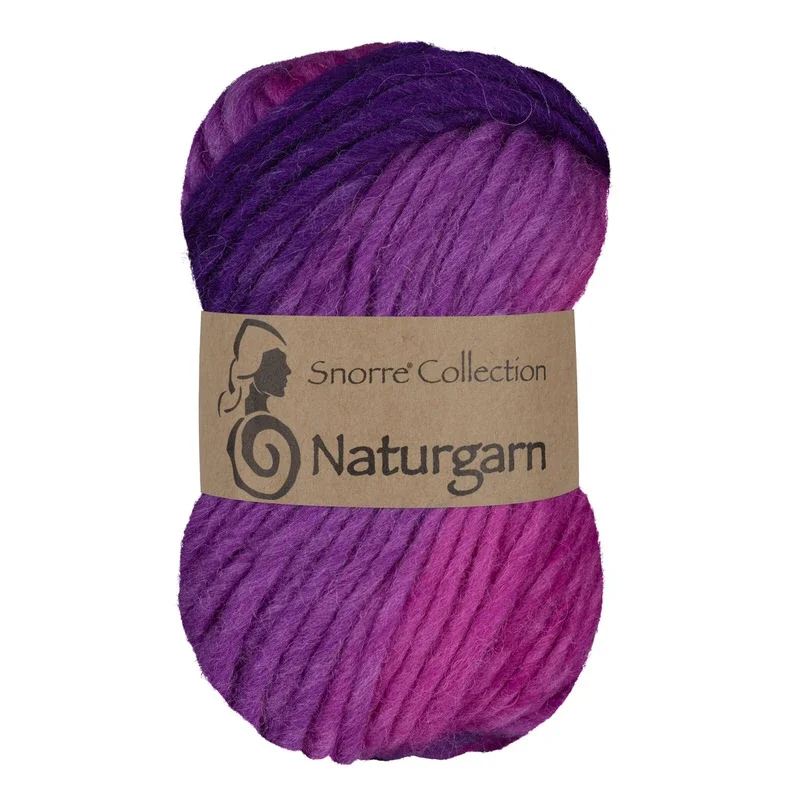 risnedsättning Snorre Collection Naturgarn, 50g, 669 Multi rosa/lila